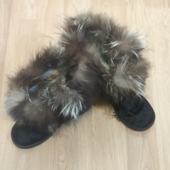 Amazing Winter Real Fur Oscar Sport Boots - Picture 2 of 4